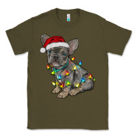 Army Green christmas french bulldog Classic Tee - RanaPortraitStore