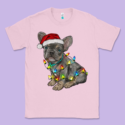 Christmas French Bulldog Classic Tee Designed By Ranaportraitstore