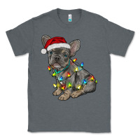 Charcoal Heather christmas french bulldog Classic Tee - RanaPortraitStore