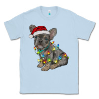 Dusty Blue christmas french bulldog Classic Tee - RanaPortraitStore