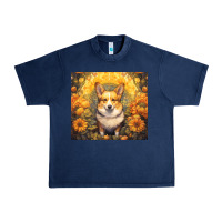 Navy pembroke welsh corgi Urban Heavy Tee - Unal Design