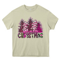 Mossy Merry Christmas pink  trees Heavy Core Tee - CowhideDigitalArt