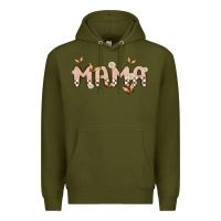 Army Green retro mama Premium Hoodie - MaliasSmallBusiness