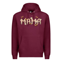 Burgundy retro mama Premium Hoodie - MaliasSmallBusiness