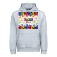 Heather Grey teacher fuel Urban Hoodie - NancyCooperArtShop
