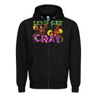 Black let's get cray Zipper Hoodie - FaDigitalArtStudio