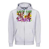 Heather Grey let's get cray Zipper Hoodie - FaDigitalArtStudio