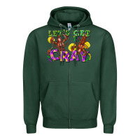Sports Green let's get cray Zipper Hoodie - FaDigitalArtStudio