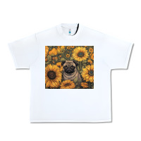 White pug Urban Heavy Tee - Unal Design