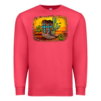 Cardinal cross sunset backgraund Premium Sweatshirt - JahusDesignShop