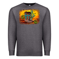 Charcoal Heather cross sunset backgraund Premium Sweatshirt - JahusDesignShop