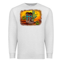 Oatmeal Heather cross sunset backgraund Premium Sweatshirt - JahusDesignShop