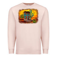 Pale Pink cross sunset backgraund Premium Sweatshirt - JahusDesignShop