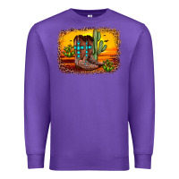 Purple cross sunset backgraund Premium Sweatshirt - JahusDesignShop