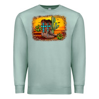 Seafoam cross sunset backgraund Premium Sweatshirt - JahusDesignShop