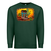 Sports Green cross sunset backgraund Premium Sweatshirt - JahusDesignShop