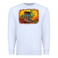 White cross sunset backgraund Premium Sweatshirt - JahusDesignShop