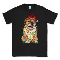 Black christmas bulldog Classic Tee - RanaPortraitStore