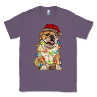 Lavender christmas bulldog Classic Tee - RanaPortraitStore