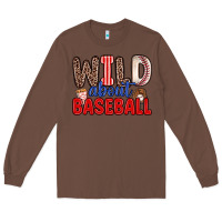 Chestnut wild about baseball Long Sleeve Tee - Zillion Design Studio