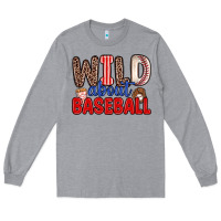 Heather Grey wild about baseball Long Sleeve Tee - Zillion Design Studio