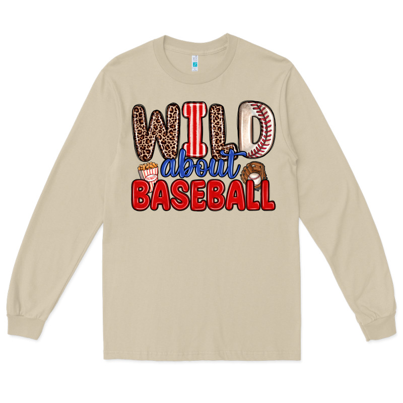 Wild About Baseball Long Sleeve Tee by Zillion Design Studio | Teevron