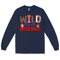 Navy wild about baseball Long Sleeve Tee - Zillion Design Studio