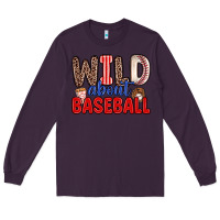 Plum wild about baseball Long Sleeve Tee - Zillion Design Studio