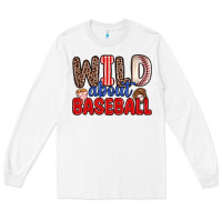 White wild about baseball Long Sleeve Tee - Zillion Design Studio