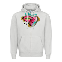 Dove Grey summer vibes Zipper Hoodie - SublimationCraftShop