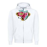 White summer vibes Zipper Hoodie - SublimationCraftShop