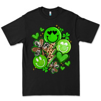 Black st patrick's day green smile Premium Tee - Artiststas