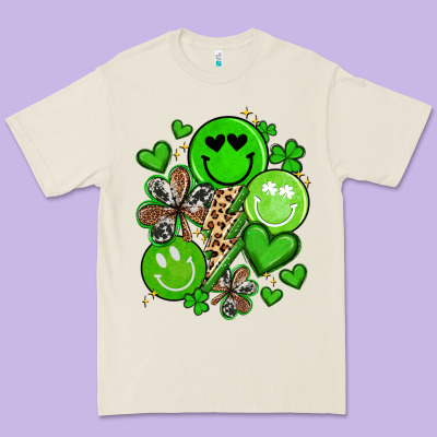 St Patrick's Day Green Smile Premium Tee Designed By Artiststas