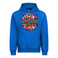 Cobalt western teacher sunflower Urban Hoodie - NancyCooperArtShop