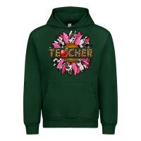 Forest Green western teacher sunflower Urban Hoodie - NancyCooperArtShop