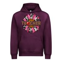 Mauve Wine western teacher sunflower Urban Hoodie - NancyCooperArtShop