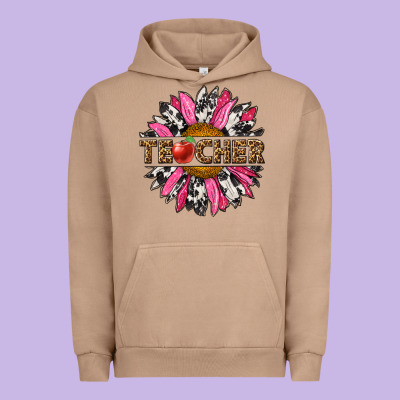 Western Teacher Sunflower Urban Hoodie Designed By Nancycooperartshop