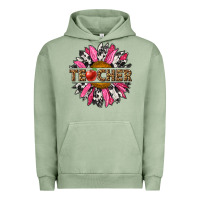 Pigment Oil Green western teacher sunflower Urban Hoodie - NancyCooperArtShop