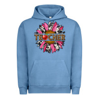 Pigment Pebble Blue western teacher sunflower Urban Hoodie - NancyCooperArtShop