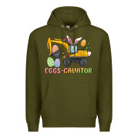 Army Green eggs cavator easter Premium Hoodie - MaliasSmallBusiness
