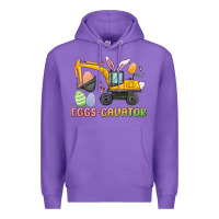 Purple eggs cavator easter Premium Hoodie - MaliasSmallBusiness