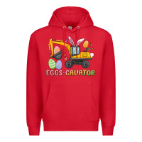 Red eggs cavator easter Premium Hoodie - MaliasSmallBusiness
