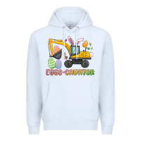 White eggs cavator easter Premium Hoodie - MaliasSmallBusiness