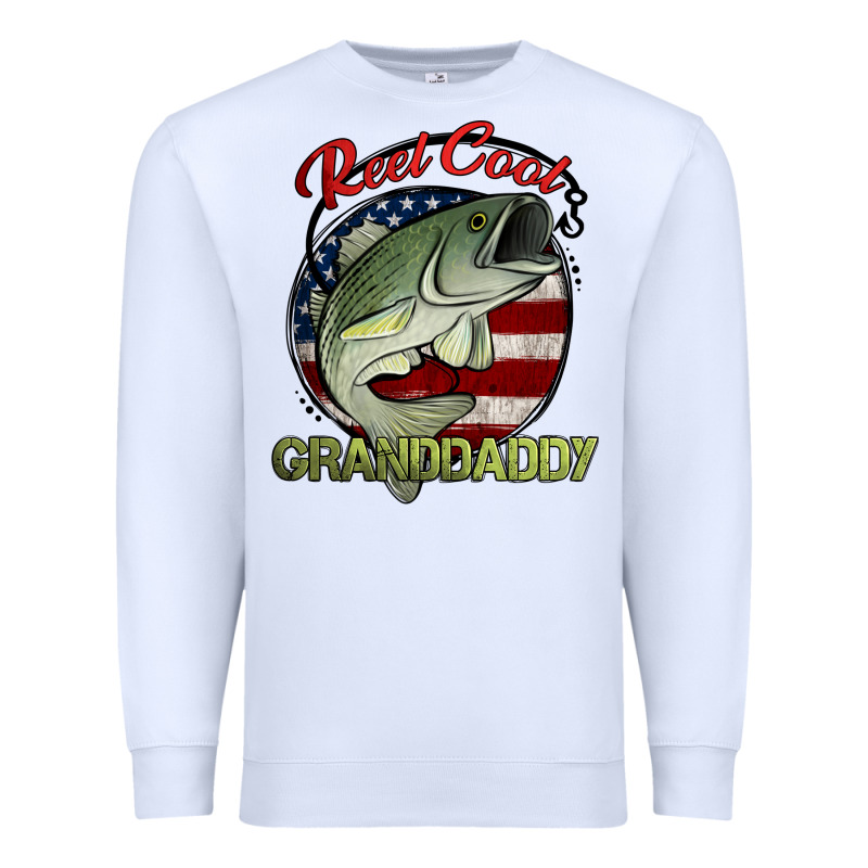 Reel Cool Granddaddy Fishing Premium Sweatshirt by Jasminsmagicworld | Teevron