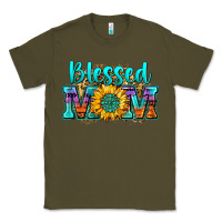 Army Green blessed mom sunflower Classic Tee - Zillion Design Studio
