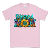 Bubblegum Pink blessed mom sunflower Classic Tee - Zillion Design Studio