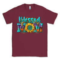 Burgundy blessed mom sunflower Classic Tee - Zillion Design Studio
