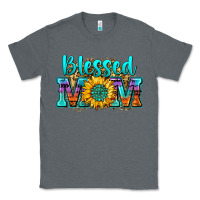 Charcoal Heather blessed mom sunflower Classic Tee - Zillion Design Studio