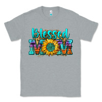 Heather Grey blessed mom sunflower Classic Tee - Zillion Design Studio