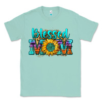 Seafoam blessed mom sunflower Classic Tee - Zillion Design Studio